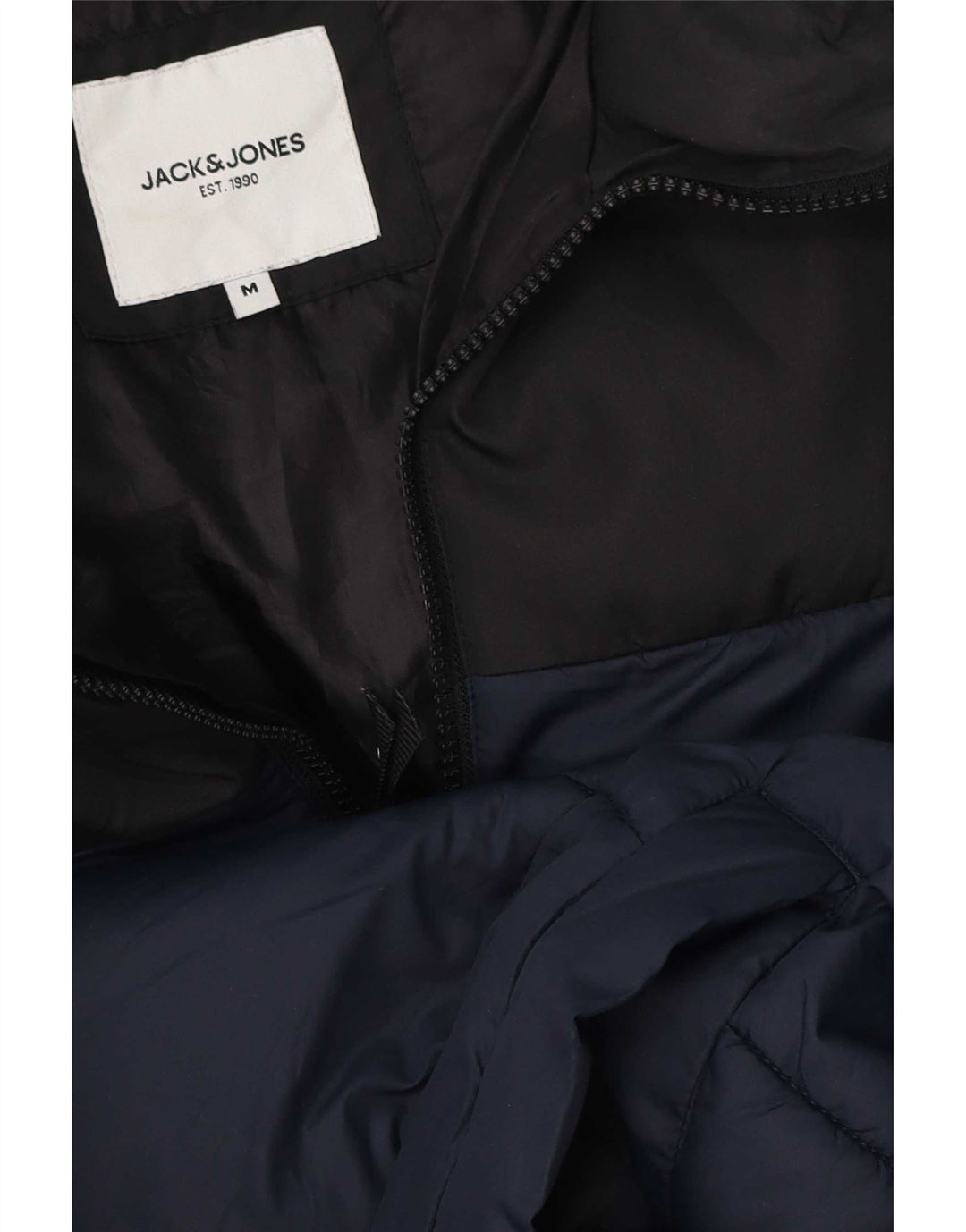 Jack & Jones Polstret Herrejakke UK 38 Medium Navy Blue Colourblock