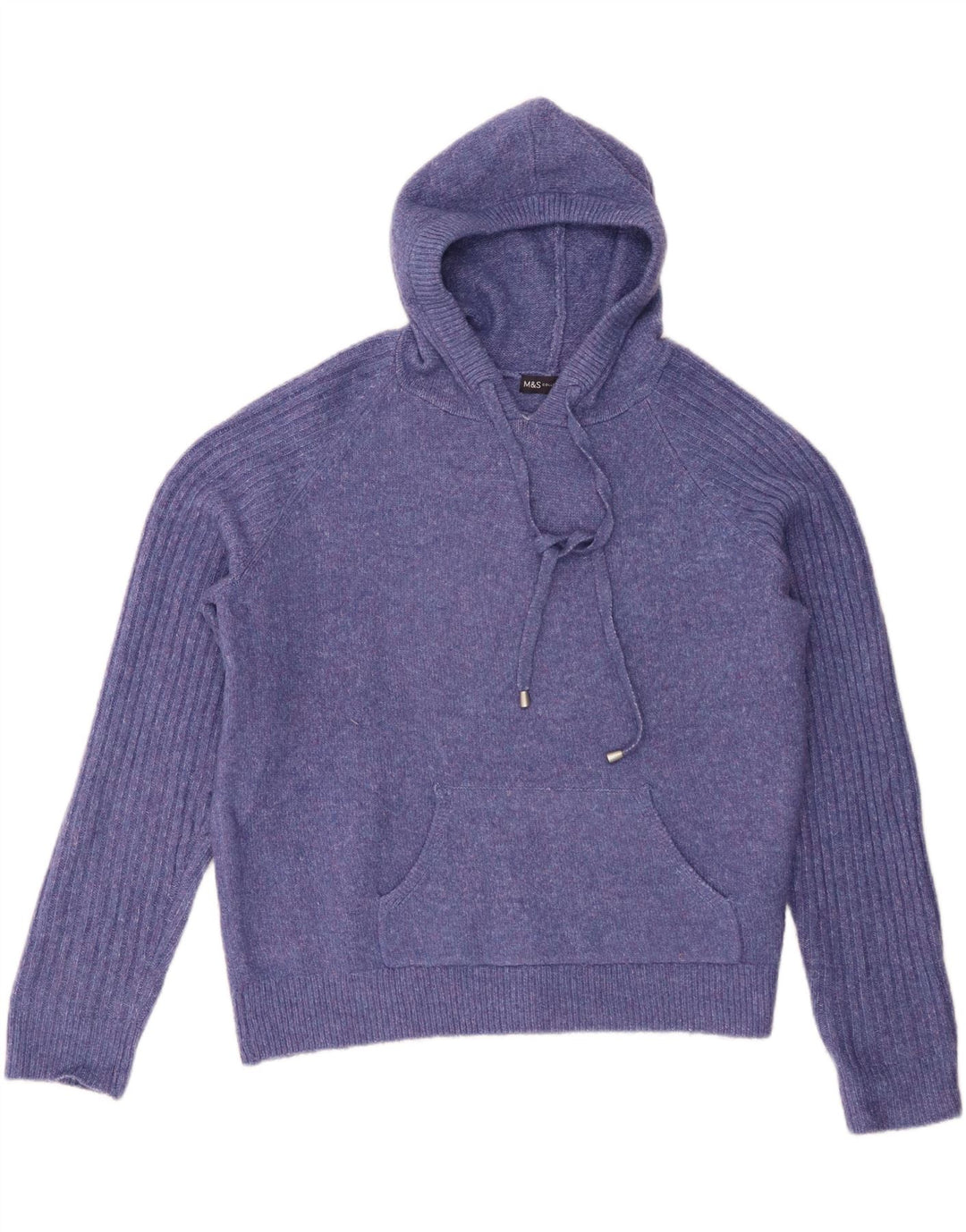 Marks & Spencer Dame hættetrøje oversize sweater UK 14 Medium Lilla