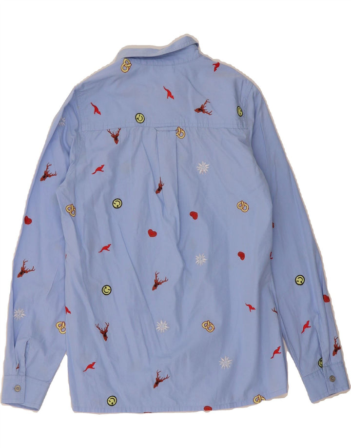 KANGAROOS Womens Abstract Pattern Shirt UK 16 Large Blue Vintage Kangaroos and Second-Hand Kangaroos from Messina Hembry 