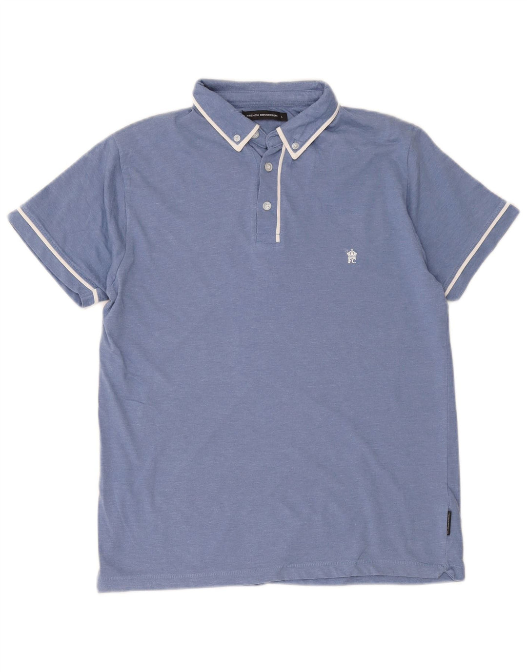 French Connection Herre poloshirt Stor blå bomuld