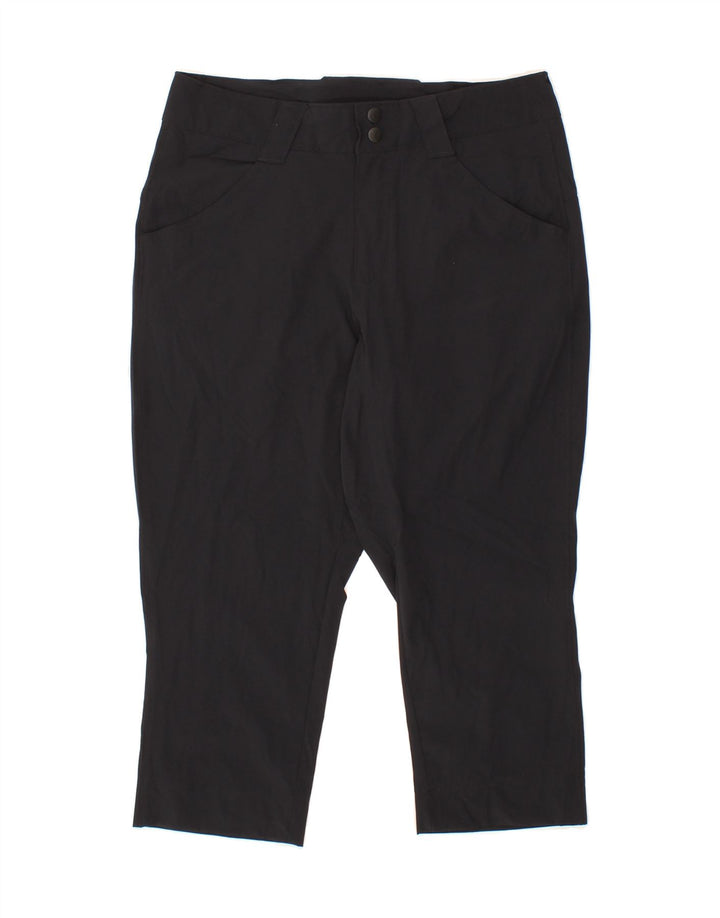 COLUMBIA Womens Slim Capri Trousers US 8 Medium W30 L21 Black Nylon Vintage Columbia and Second-Hand Columbia from Messina Hembry 
