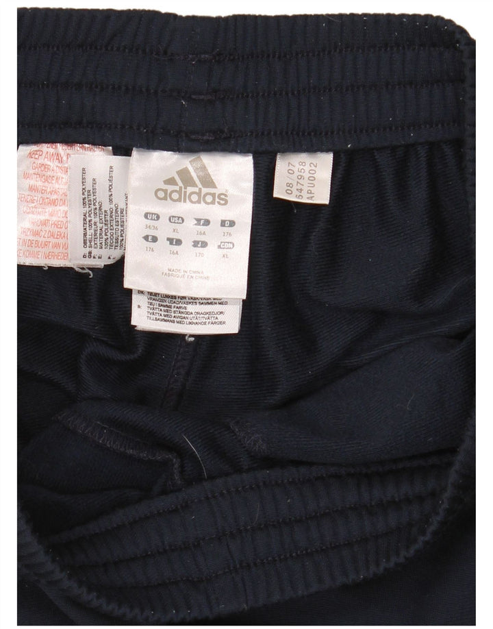 Adidas Drenge Træningsdragt Bukser Joggers 15-16 År Marineblå Polyester