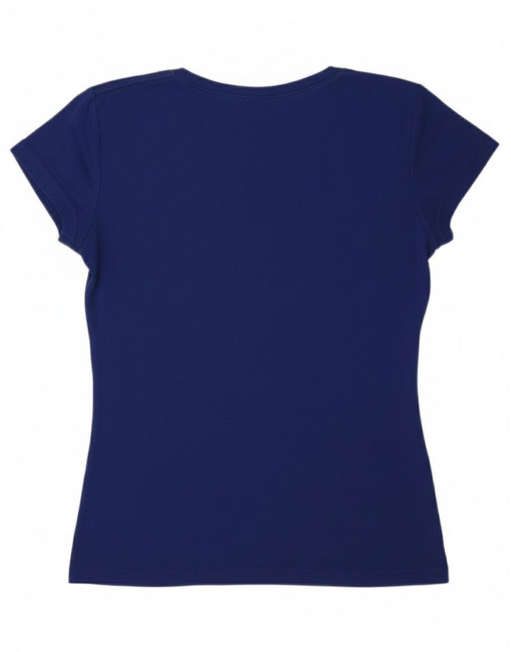 TOMMY HILFIGER Womens T-Shirt Top UK 10 Small Blue