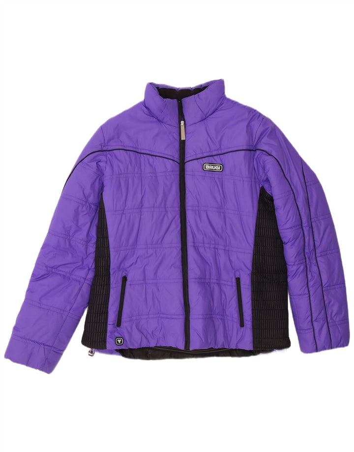 Brugi polstret jakke til kvinder UK 18 XL Lilla Colourblock Polyamid