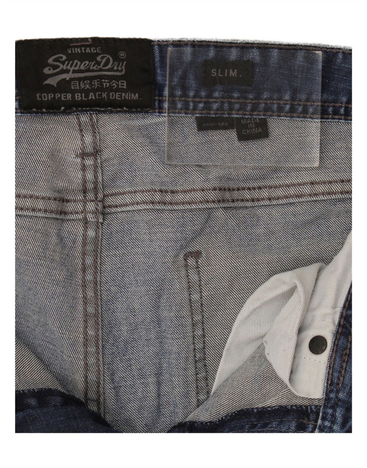 Superdry Slim Jeans til mænd W32 L36 blå bomuld