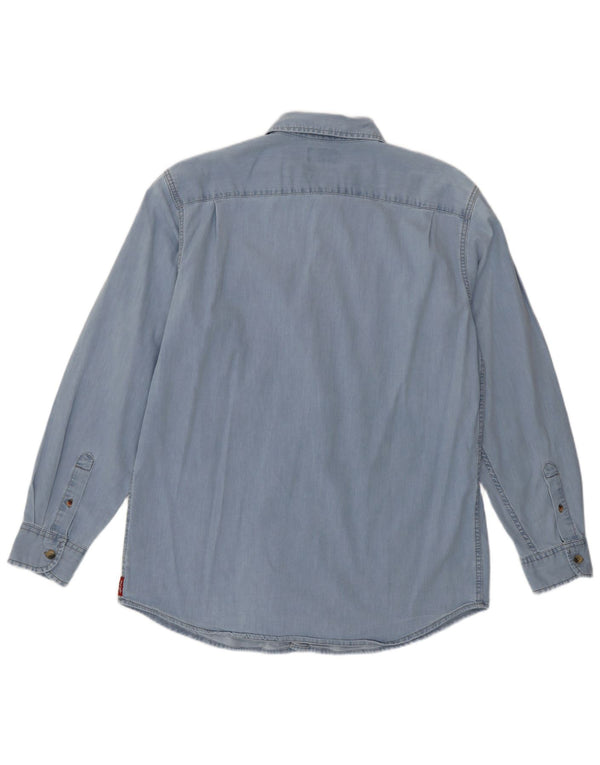 Wrangler Denimskjorte til mænd, stor blå