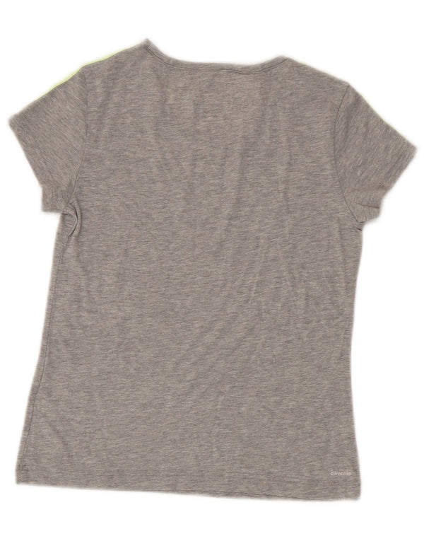 Adidas Boys Climalite T-Shirt Top 11-12 År Grå Polyester