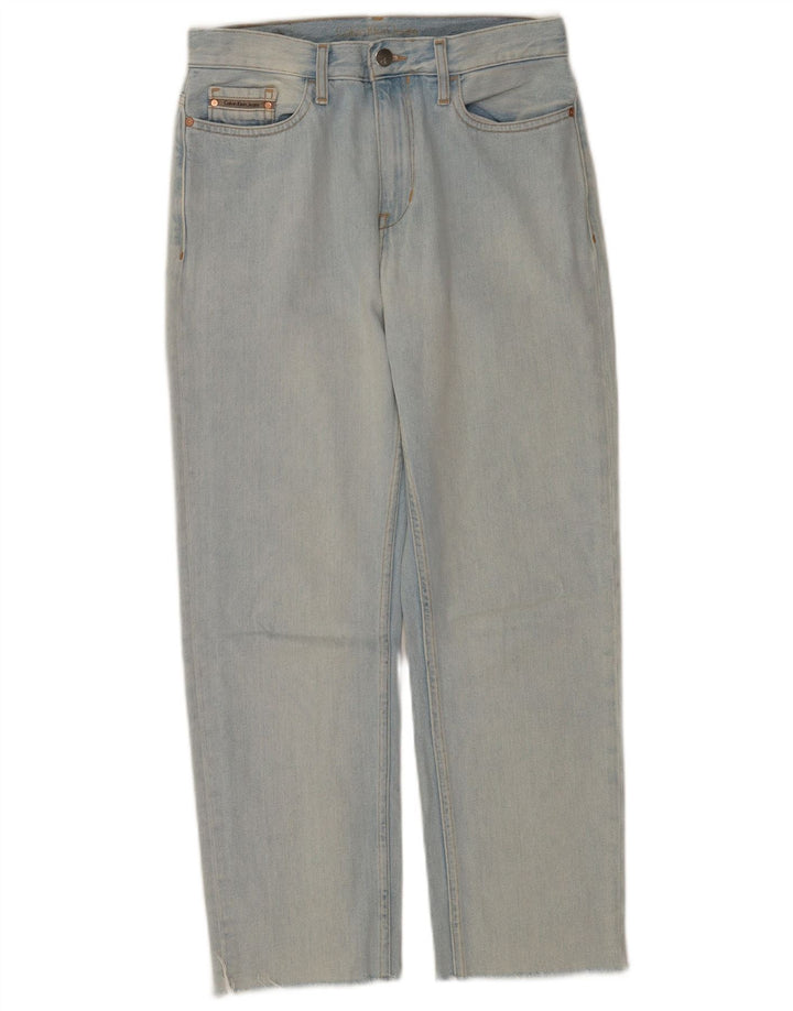 Calvin Klein Dame Straight Jeans W28 L25 Blå Bomuld
