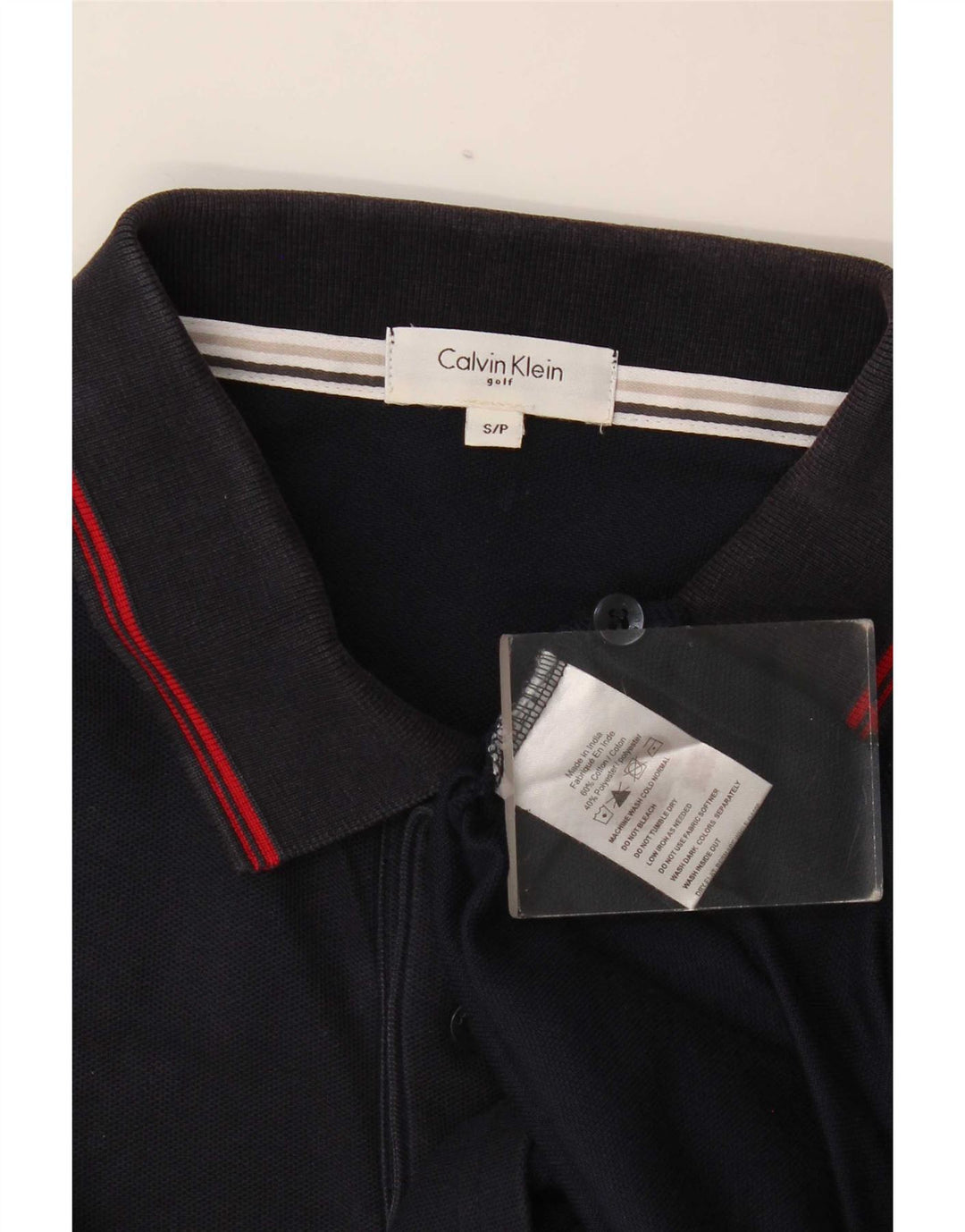 Calvin Klein herre poloskjorte lille marineblå stribet bomuld