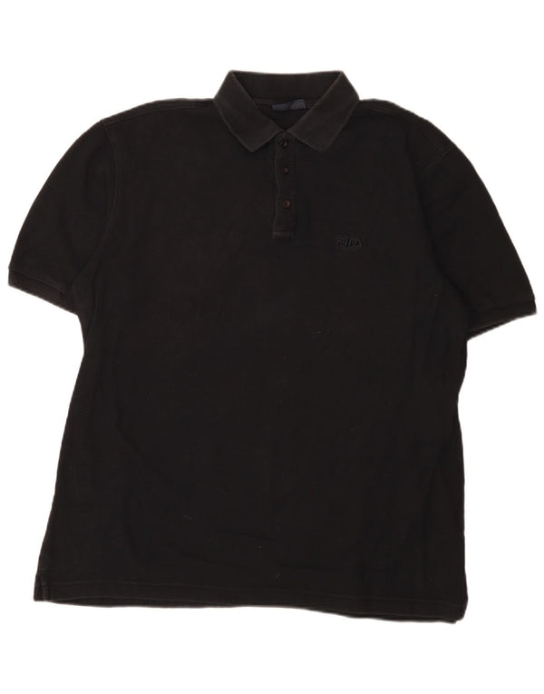 Fila Herre Polo Shirt IT 54 XL Sort Bomuld
