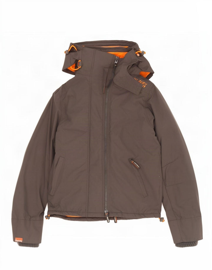 Superdry Herre The Windcheater Graphic Windbreaker Jacket UK 40 Large Grey