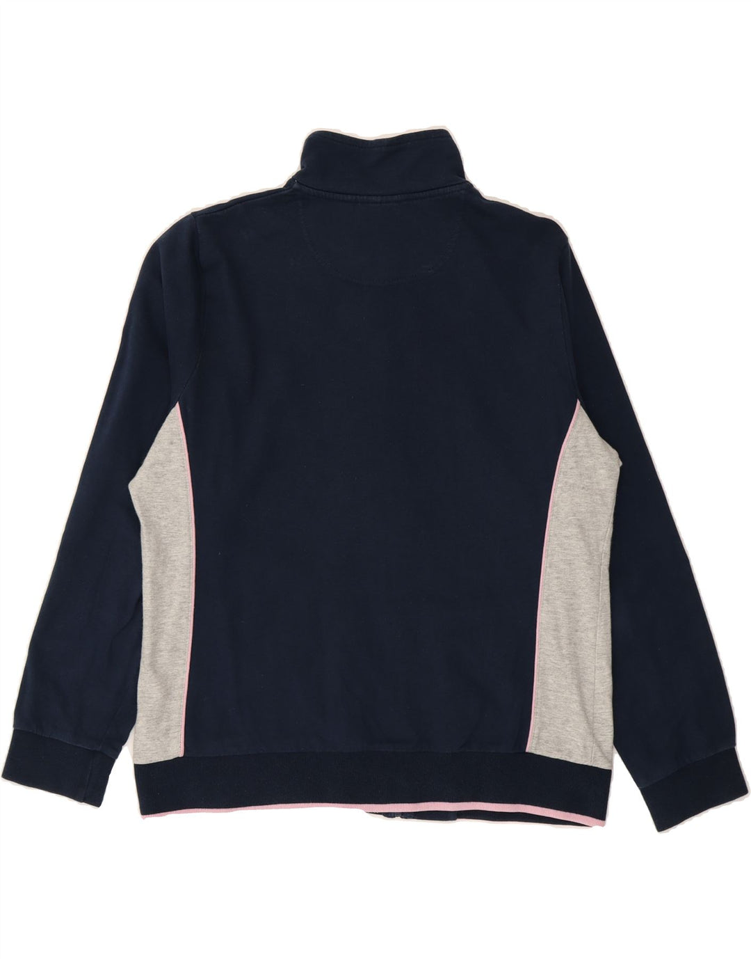 ELLESSE Womens Tracksuit Top Jacket UK 16 Large Navy Blue Colourblock Vintage Ellesse and Second-Hand Ellesse from Messina Hembry 