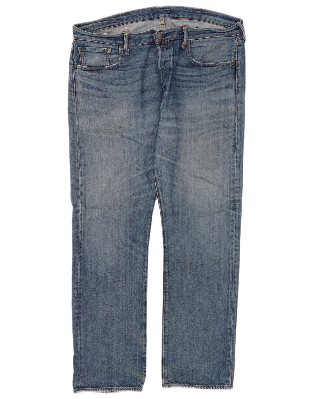 Levi's Herre 501 lige jeans W38 L32 blå bomuld