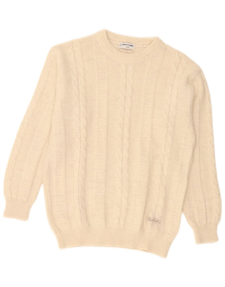 Pierre Cardin Herre Boat Neck Jumper Sweater Stor Beige