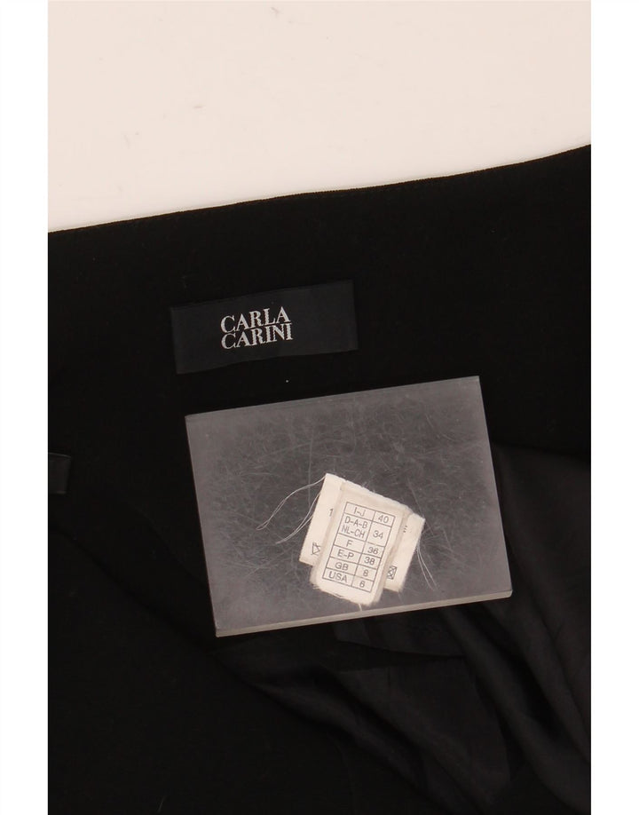Carla Carini Dame A-Line Nederdel UK 8 Small W28 Sort Polyester