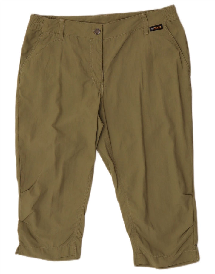 Jack Wolfskin Bermuda Shorts til kvinder UK 10 Small W32 Khaki Polyamid