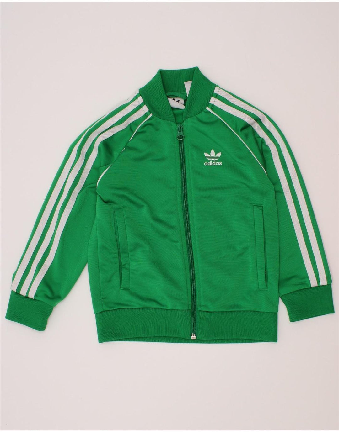 Adidas drenge hel træningsdragt 4-5 år grøn polyester