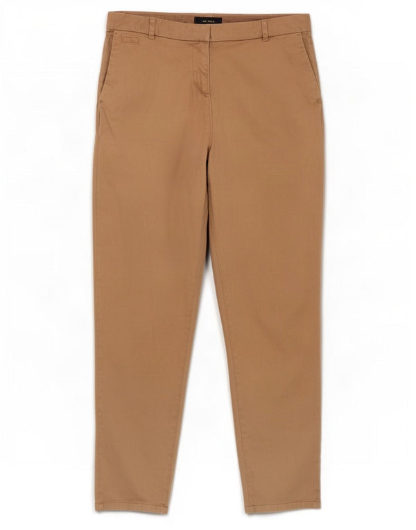 Marks & Spencer Womens Slim Chino Trousers UK 12 Medium W30 L29 Beige