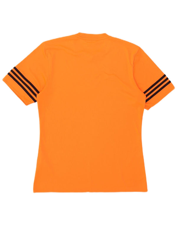 Adidas Herre Climalite T-Shirt Top Medium Orange Polyester