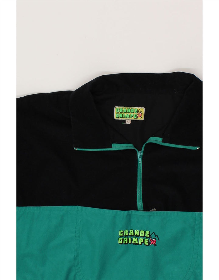 VINTAGE Mens Graphic Pullover Tracksuit Top Medium Black Colourblock Vintage Vintage and Second-Hand Vintage from Messina Hembry 