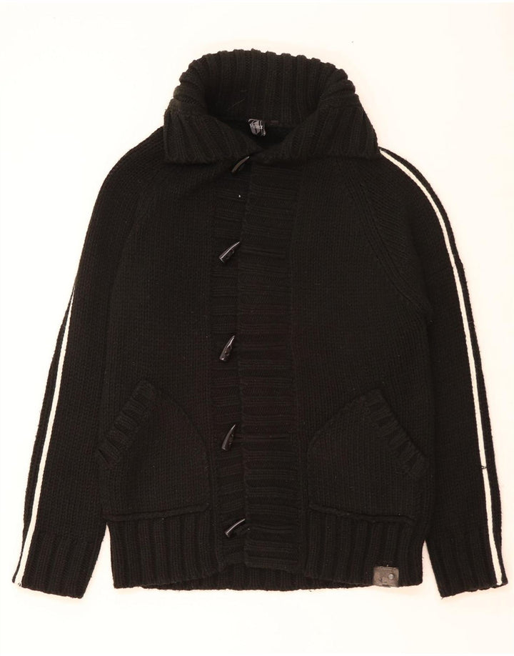 Vintage herre cardigan sweater stor sort akryl