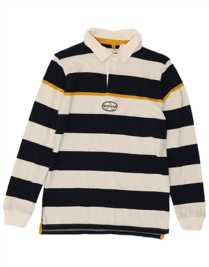 Marks & Spencer Boys Rugby Polo Shirt 12-13 år Marineblå stribet