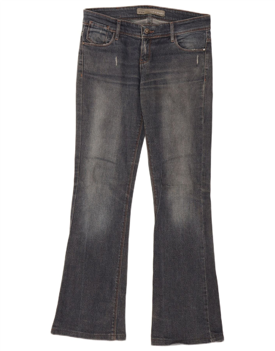 Zara Dame Flared Jeans EU 38 Small W28 L31 Navy Blue