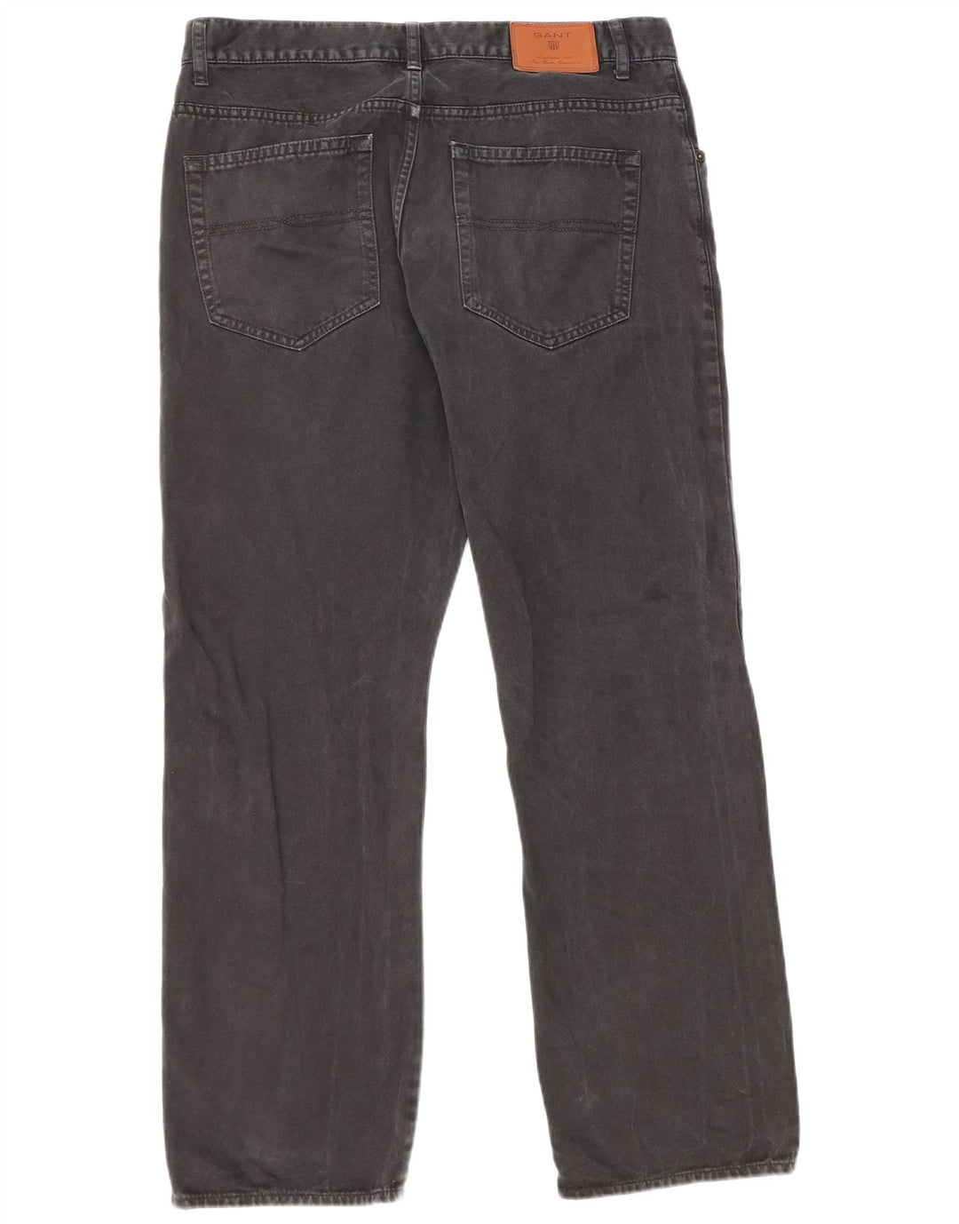 Gant Straight Jeans til mænd W34 L30 sort bomuld