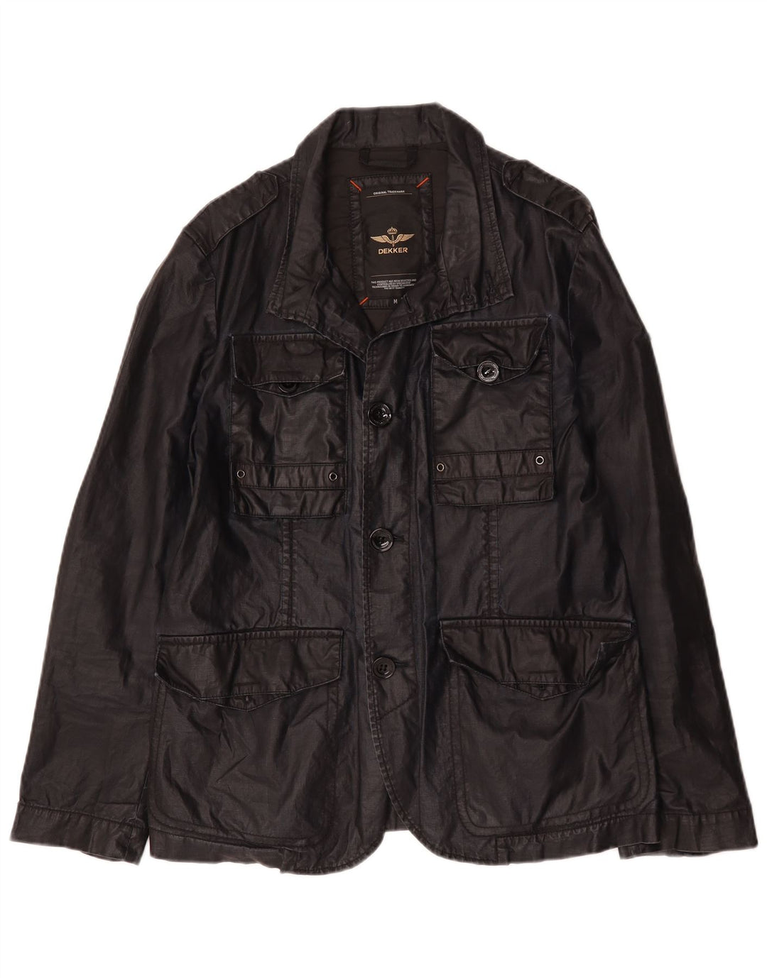 Dekker Herre Utility Jacket UK 38 Medium Navy Blue