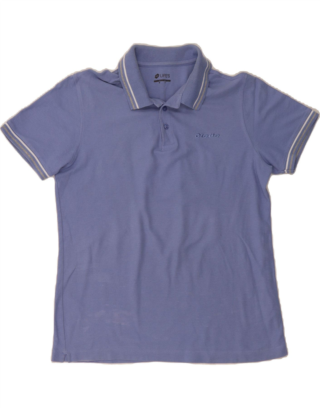 LOTTO Mens Life's Polo Shirt Medium Purple Cotton Vintage Lotto and Second-Hand Lotto from Messina Hembry 