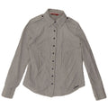 Carrera Dameskjorte UK 12 Medium Grå Stribet