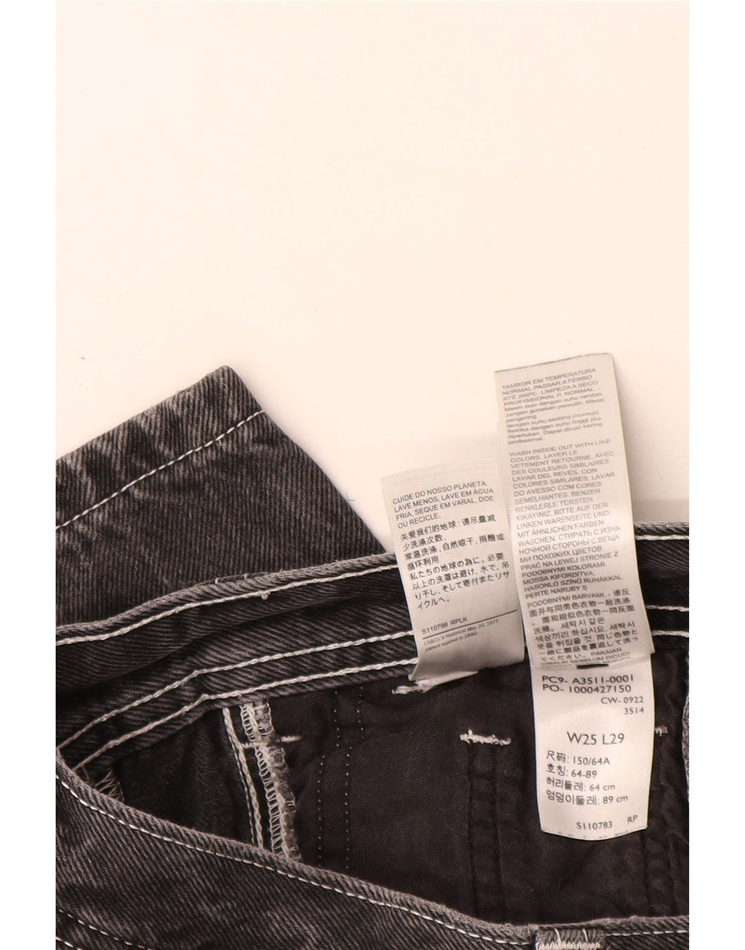 Levi's Dame Cargo Tapered Jeans W25 L26 Grå Bomuld