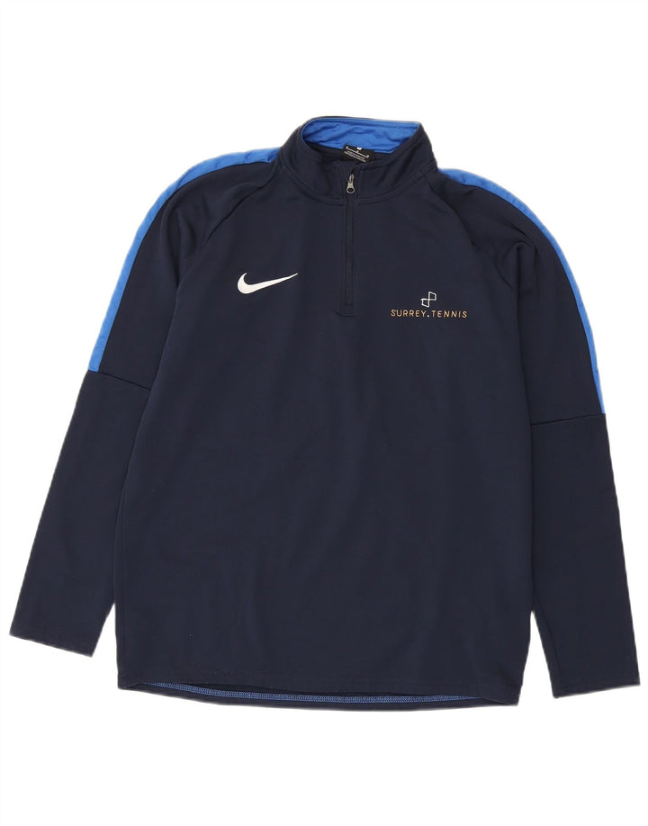 Nike Herre Dri Fit Grafisk Pullover Træningsdragt Top Medium Navy Blue