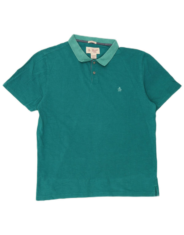 Penguin Heritage Heritage Slim Fit Polo Shirt XL Blå Bomuld