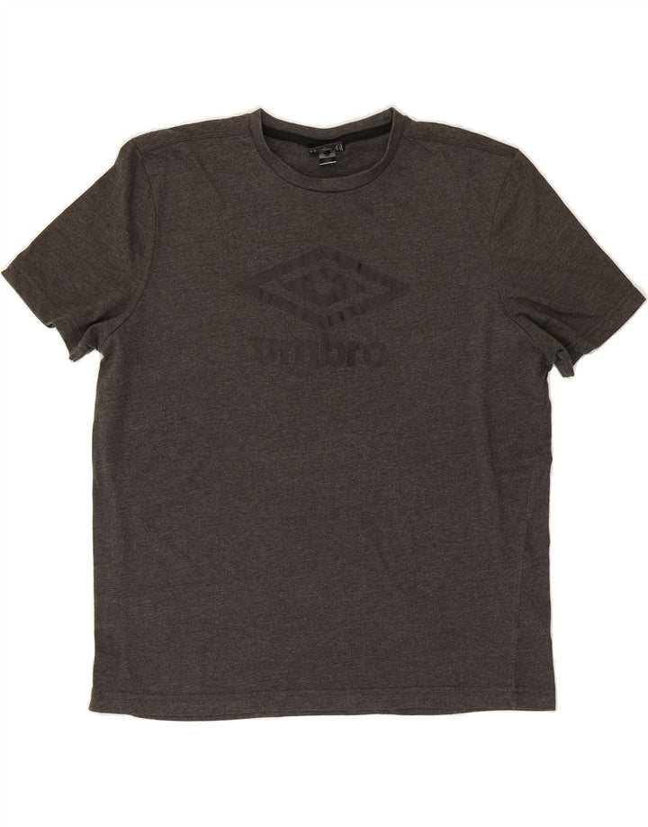 UMBRO Mens Graphic T-Shirt Top XL Grey Vintage Umbro and Second-Hand Umbro from Messina Hembry 