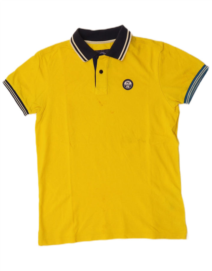 North Sails Herre Polo Shirt Medium Gul Colourblock Bomuld