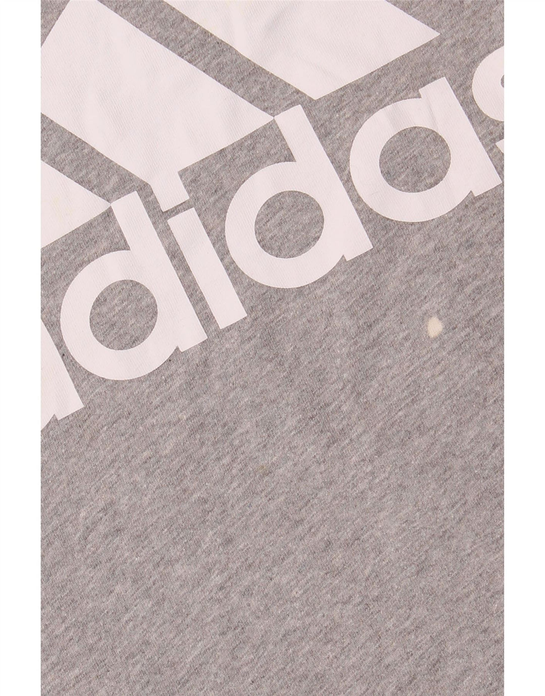 Adidas Dame Grafisk T-Shirt Top UK 12 Medium Grå Bomuld