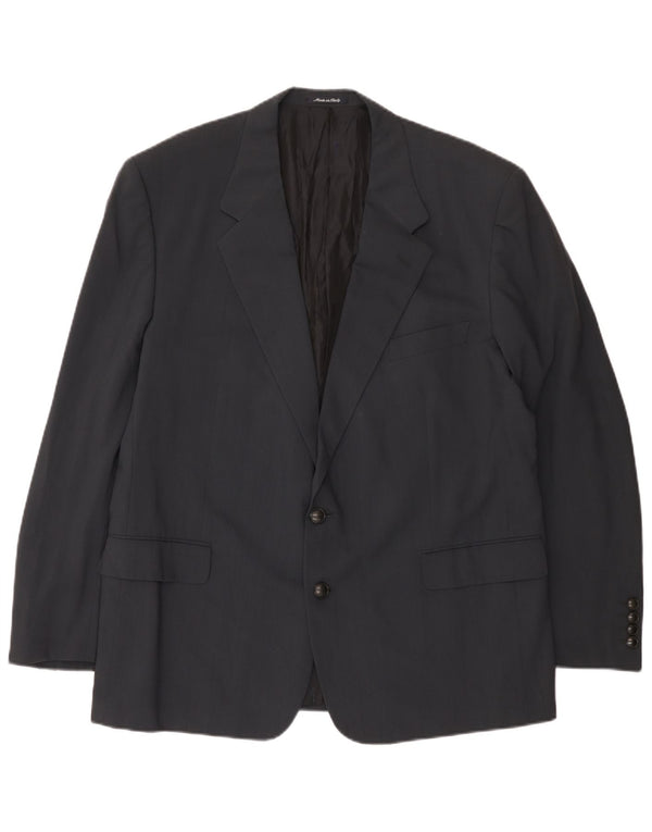 Yves Saint Laurent Herre 2-knaps blazerjakke IT 56 3XL Grå Uld