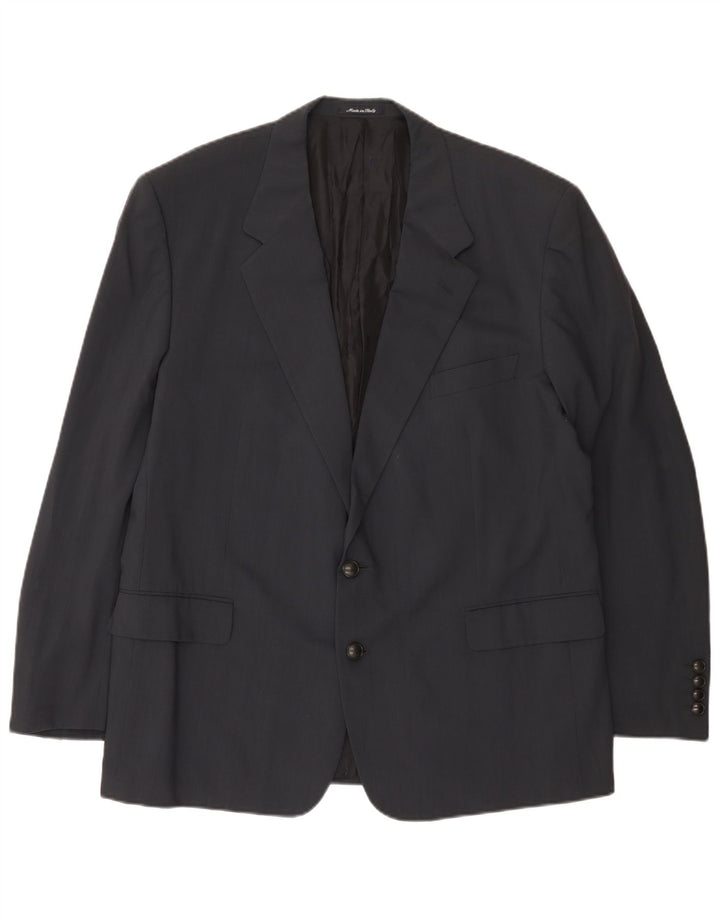 Yves Saint Laurent Herre 2-knaps blazerjakke IT 56 3XL Grå Uld