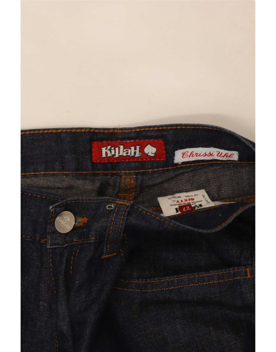 Killah damejeans med brede ben W27 L29 marineblå bomuld