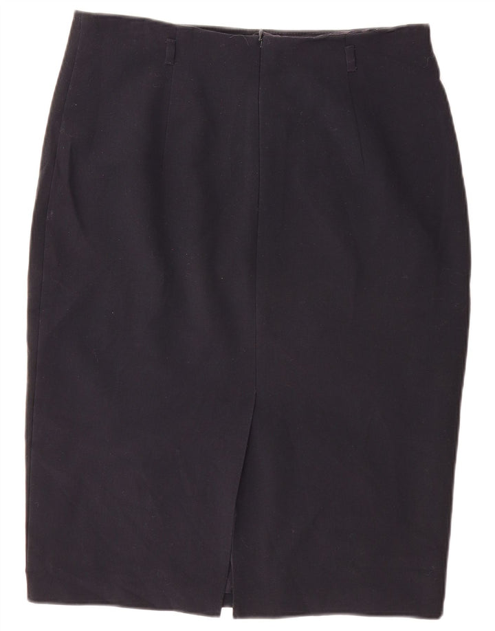 Marks & Spencer Pencil Nederdel til kvinder UK 14 Large W32 Navy Blue Polyester