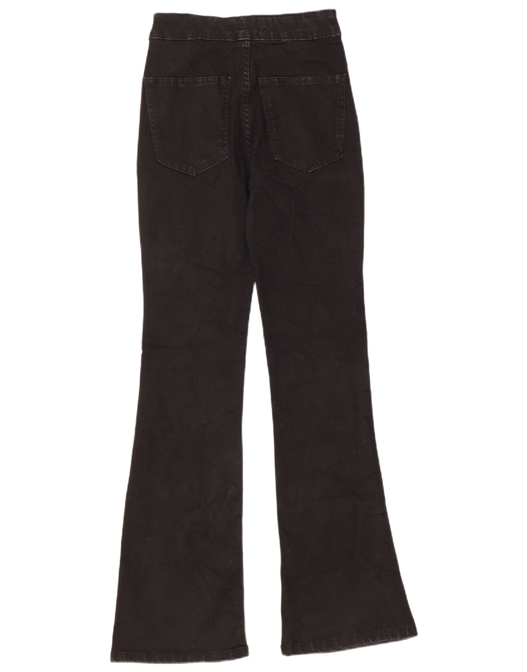 Zara Dame Flared Jeans EU 36 XS W26 L30 Sort Bomuld
