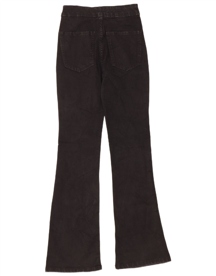 Zara Dame Flared Jeans EU 36 XS W26 L30 Sort Bomuld