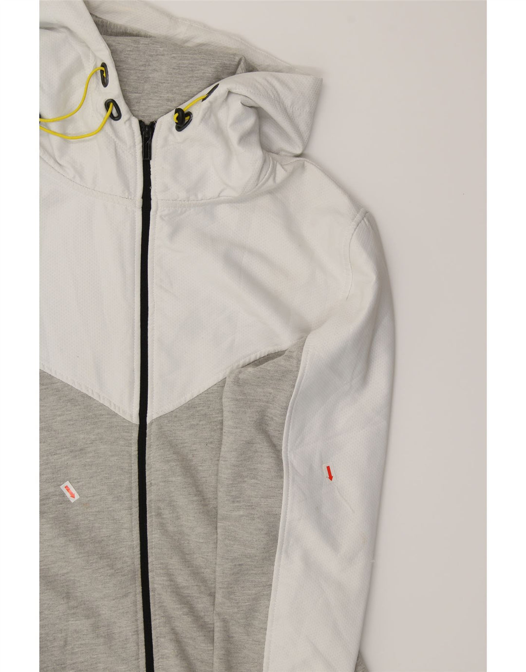 CHARRO Mens Zip Hoodie Sweater Medium Grey Colourblock Acrylic Vintage Charro and Second-Hand Charro from Messina Hembry 