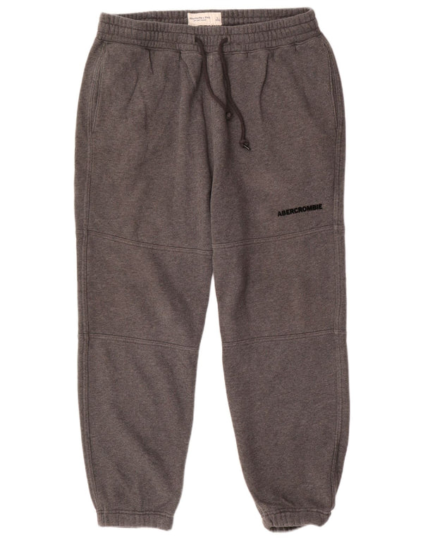 Abercrombie & Fitch Herre Relaxed Fit træningsdragt Bukser Joggers Large Grå
