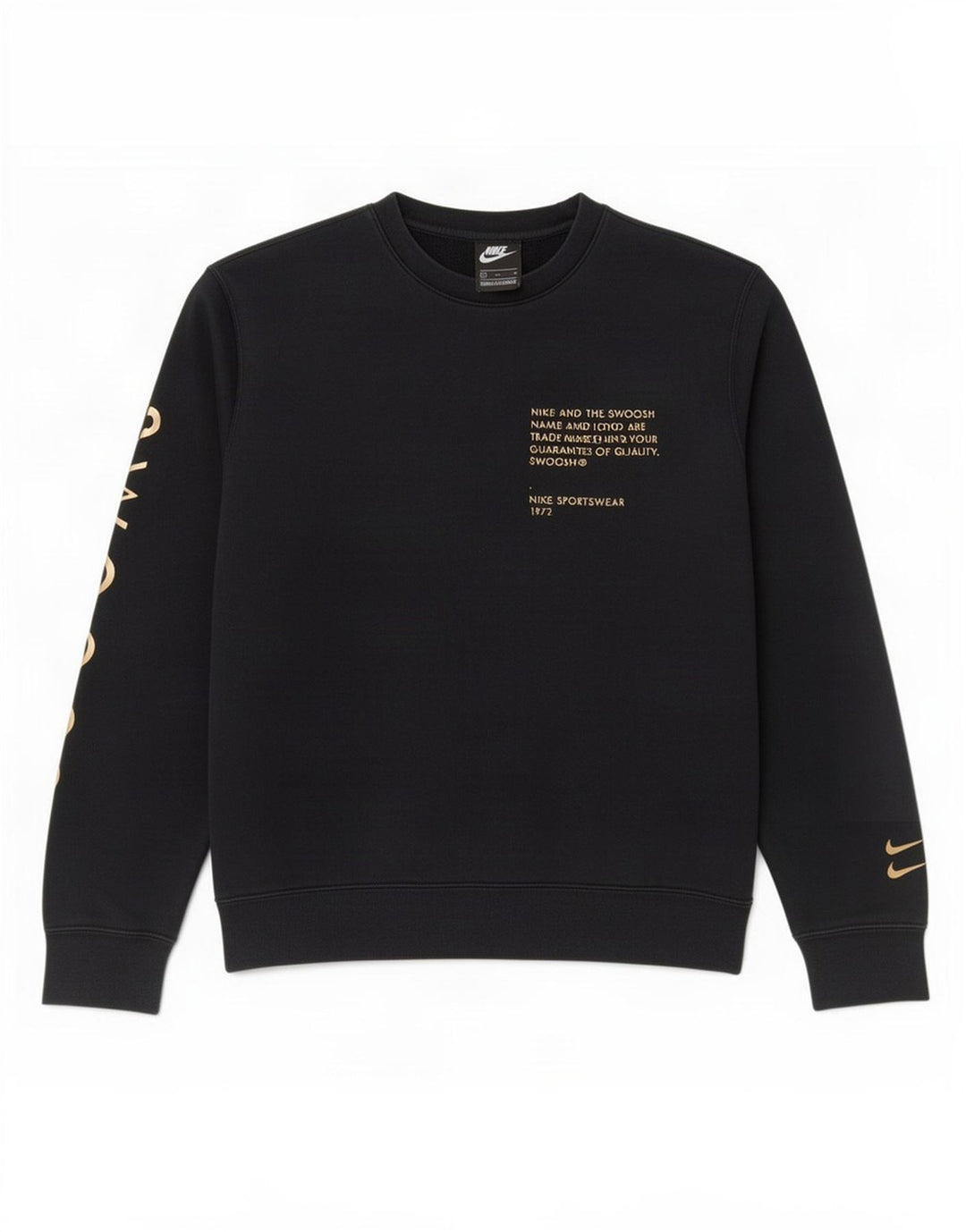 Nike Herre grafisk sweatshirt Jumper Medium Sort Bomuld