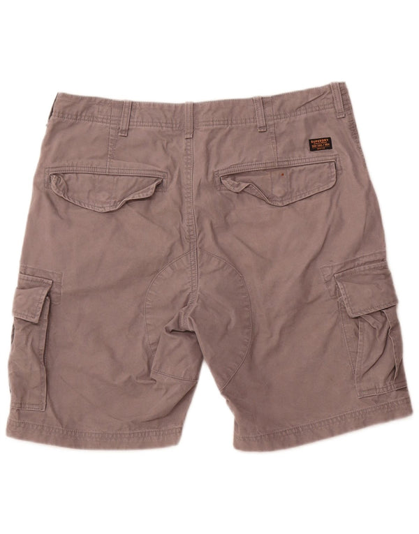 SUPERDRY Cargo Shorts til mænd W36 Large Grå Bomuld