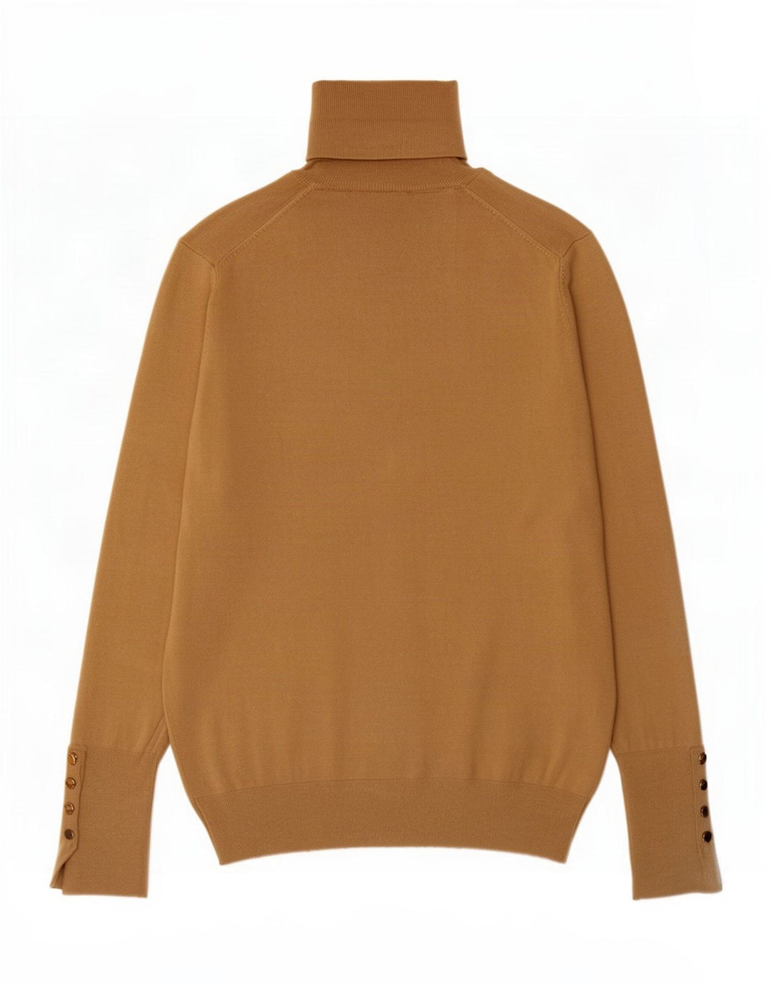 Zara Dame Roll Neck Jumper Sweater UK 12 Medium Beige Viscose