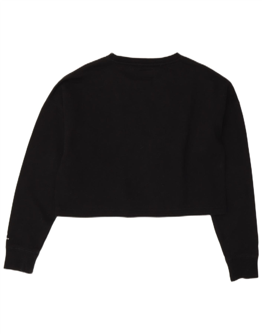 Converse Womens Oversized Crop Graphic Sweatshirt Jumper UK 14 Medium Black