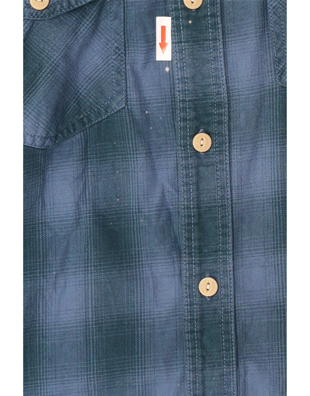 Fat Face Herre Classic Fit Flanellskjorte Stor blå ternet bomuld